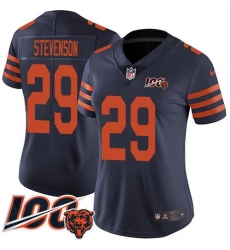 Women's Nike Chicago Bears #29 Tyrique Stevenson Navy Blue Alternate Stitched NFL 100th Season Vapor Untouchable Limited Jersey