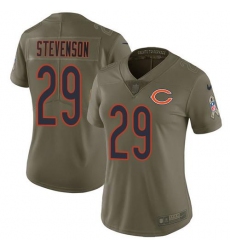 Women's Nike Chicago Bears #29 Tyrique Stevenson Olive Stitched NFL Limited 2017 Salute To Service Jersey