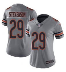 Women's Nike Chicago Bears #29 Tyrique Stevenson Silver Stitched NFL Limited Inverted Legend Jersey