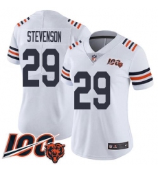 Women's Nike Chicago Bears #29 Tyrique Stevenson White Alternate Stitched NFL Vapor Untouchable Limited 100th Season Jersey