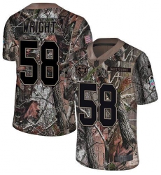 Men's Nike Chicago Bears #58 Darnell Wright Camo Stitched NFL Limited Rush Realtree Jersey