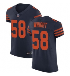 Men's Nike Chicago Bears #58 Darnell Wright Navy Blue Alternate Stitched NFL Vapor Untouchable Elite Jersey