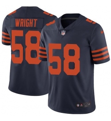 Men's Nike Chicago Bears #58 Darnell Wright Navy Blue Alternate Stitched NFL Vapor Untouchable Limited Jersey