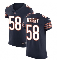 Men's Nike Chicago Bears #58 Darnell Wright Navy Blue Team Color Stitched NFL Vapor Untouchable Elite Jersey