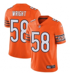 Men's Nike Chicago Bears #58 Darnell Wright Orange Stitched NFL Limited Rush Jersey