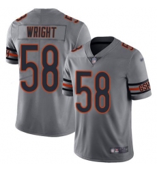 Men's Nike Chicago Bears #58 Darnell Wright Silver Stitched NFL Limited Inverted Legend Jersey