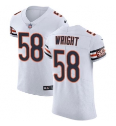 Men's Nike Chicago Bears #58 Darnell Wright White Stitched NFL Vapor Untouchable Elite Jersey