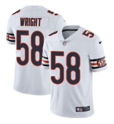 Men's Nike Chicago Bears #58 Darnell Wright White Stitched NFL Vapor Untouchable Limited Jersey