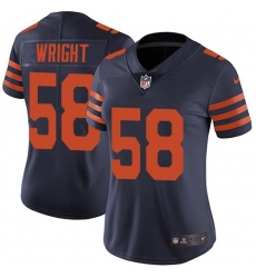 Women's Nike Chicago Bears #58 Darnell Wright Navy Blue Alternate Stitched NFL Vapor Untouchable Limited Jersey