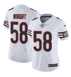 Women's Nike Chicago Bears #58 Darnell Wright White Stitched NFL Vapor Untouchable Limited Jersey