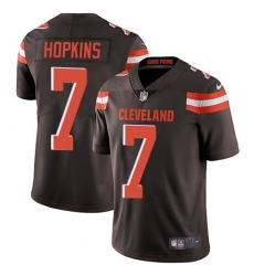 Men's Nike Cleveland Browns #7 Dustin Hopkins Brown Team Color Stitched NFL Vapor Untouchable Limited Jersey