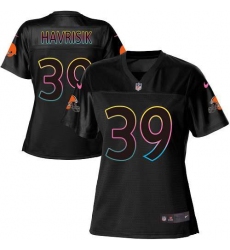 Women's Nike Cleveland Browns #39 Lucas Havrisik Black NFL Fashion Game Jersey