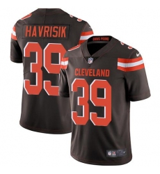 Youth Nike Cleveland Browns #39 Lucas Havrisik Brown Stitched NFL Limited Rush Jersey