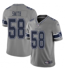 Men's Nike Dallas Cowboys #58 Mazi Smith Gray Stitched NFL Limited Inverted Legend Jersey