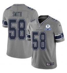 Men's Nike Dallas Cowboys #58 Mazi Smith Gray Stitched With Established In 1960 Patch NFL Limited Inverted Legend Jersey