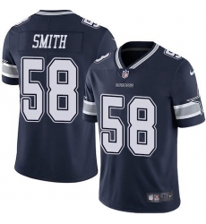 Men's Nike Dallas Cowboys #58 Mazi Smith Navy Blue Team Color Stitched NFL Vapor Untouchable Limited Jersey