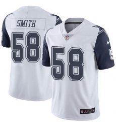 Men's Nike Dallas Cowboys #58 Mazi Smith White Stitched NFL Limited Rush Jersey