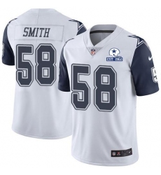 Men's Nike Dallas Cowboys #58 Mazi Smith White Stitched With Established In 1960 Patch NFL Limited Rush Jersey