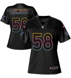 Women's Nike Dallas Cowboys #58 Mazi Smith Black NFL Fashion Game Jersey