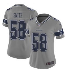 Women's Nike Dallas Cowboys #58 Mazi Smith Gray Stitched NFL Limited Inverted Legend Jersey