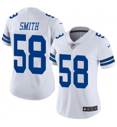 Women's Nike Dallas Cowboys #58 Mazi Smith White Stitched NFL Vapor Untouchable Limited Jersey