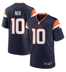 Unisex Denver Broncos #10 Bo Nix Nike Navy 2024 NFL Draft First Round Pick Player Jersey