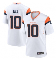 Unisex Denver Broncos #10 Bo Nix Nike White 2024 NFL Draft First Round Pick Player Jersey