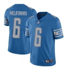 Youth Nike Detroit Lions #6 Ifeatu Melifonwu Blue Team Color Stitched NFL Vapor Untouchable Limited Jersey