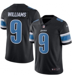 Men's Nike Detroit Lions #9 Jameson Williams Black Stitched NFL Limited 2016 Salute To Service Jersey