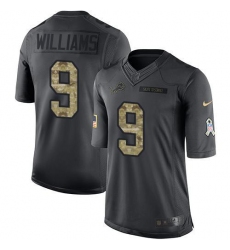 Men's Nike Detroit Lions #9 Jameson Williams Black Stitched NFL Limited Rush Jersey