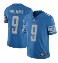 Men's Nike Detroit Lions #9 Jameson Williams Blue Team Color Stitched NFL Vapor Untouchable Limited Jersey