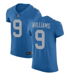 Men's Nike Detroit Lions #9 Jameson Williams Blue Throwback Stitched NFL Vapor Untouchable Elite Jersey