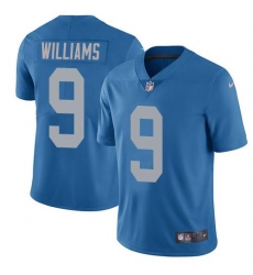 Men's Nike Detroit Lions #9 Jameson Williams Blue Throwback Stitched NFL Vapor Untouchable Limited Jersey