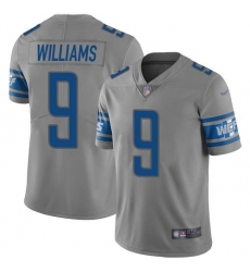 Men's Nike Detroit Lions #9 Jameson Williams Gray Stitched NFL Limited Inverted Legend Jersey