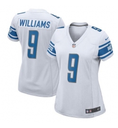 Women's Nike Detroit Lions #9 Jameson Williams White Stitched NFL Elite Jersey