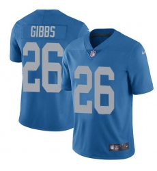 Men's Nike Detroit Lions #26 Jahmyr Gibbs Blue Throwback Stitched NFL Vapor Untouchable Limited Jersey