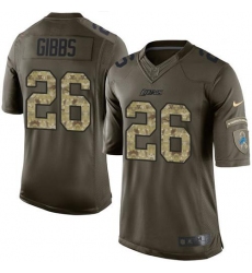 Men's Nike Detroit Lions #26 Jahmyr Gibbs Green Stitched NFL Limited 2015 Salute To Service Jersey