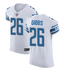 Men's Nike Detroit Lions #26 Jahmyr Gibbs White Stitched NFL New Elite Jersey