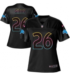 Women's Nike Detroit Lions #26 Jahmyr Gibbs Black NFL Fashion Game Jersey