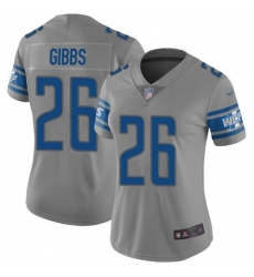 Women's Nike Detroit Lions #26 Jahmyr Gibbs Gray Stitched NFL Limited Inverted Legend Jersey