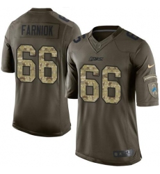 Men's Nike Detroit Lions #66 Matt Farniok Green Stitched NFL Limited 2015 Salute To Service Jersey