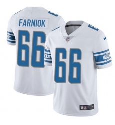 Men's Nike Detroit Lions #66 Matt Farniok White Stitched NFL Vapor Untouchable Limited Jersey