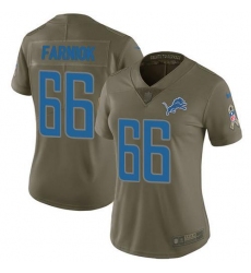 Women's Nike Detroit Lions #66 Matt Farniok Olive Stitched NFL Limited 2017 Salute To Service Jersey