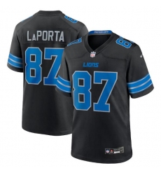 Unisex Detroit Lions #87 Sam LaPorta Nike Black 2nd Alternate Jersey