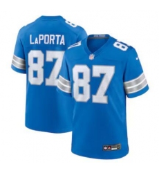 Unisex Detroit Lions #87 Sam LaPorta Nike Blue Game Jersey