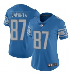 Women's Nike Detroit Lions #87 Sam LaPorta Blue Team Color Stitched NFL Vapor Untouchable Limited Jersey