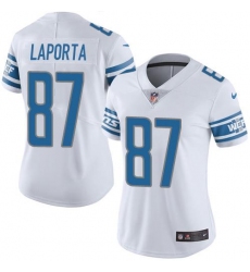 Women's Nike Detroit Lions #87 Sam LaPorta White Stitched NFL Vapor Untouchable Limited Jersey