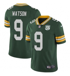 Men's Green Bay Packers #9 Christian Watson Green Team Color 100th Season Stitched NFL Vapor Untouchable Limited Jersey