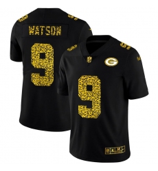 Men's Green Bay Packers #9 Christian Watson Nike Leopard Print Fashion Vapor Limited NFL Jersey Black