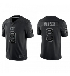 Unisex Green Bay Packers #9 Christian Watson Black Reflective Limited Stitched Football Jersey